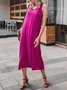 Fuchsia Sleeveless Shift Daily Maxi Dress