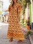 Printed Ethnic A-Line Beach Maxi Dress