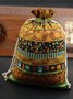 Ethnic Style Cotton And Linen Drawstring Bag