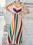 Stripes Vintage Maxi Dress