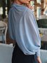 Shift Long Sleeve Turtleneck Solid Lady Top