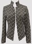 Elegant Turtleneck Long Sleeve Blazer