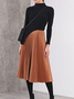 Fall Solid Statement Mid-weight High Stretch Asymmetric Top