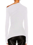 Fall One Shoulder Cotton Skinny Elegant Simple Lady Tops