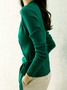 Fall Plain V Neck Regular Fit Long sleeve Simple High Stretch Mid-weight Sweater