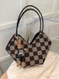 Shoulder Bag Checkerboard Plaid Commuter Casual Child Mother Bag Shoulder Bag