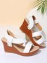 Women's Chunky Strap Wedge Sandals