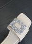 Gorgeous Rhinestone Decorative Party Banquet Square Slippers