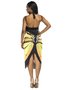 Sling Print Dress Beach Resort Dress Sexy Shawl Plus Size