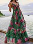 Floral Vacation Regular Fit Sleeveless Maxi Dress