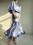 Elegant Short Sleeve Woven Dress