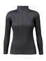 Regular Fit Stand Collar Long sleeve Simple H-Line Tops
