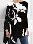 Daily Crew Neck Floral  Printed Long Sleeve Blouse