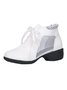 Mesh Mesh Panel Block Heel Super Soft Latin Dance Shoes