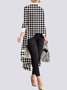 Loose Urban Stand Collar Three Quarter Mid-long Daily Tops