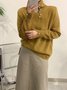 Long sleeve Plain Elegant Loose Sweater
