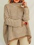 Turtleneck  Striped Long sleeve Sweater