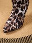 Leopard Tiger Print Black Solid Over Knee Stiletto Boots