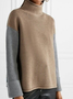 Wool/Knitting Crew Neck Elegant Sweater