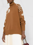 Elegant Turtleneck Wool/Knitting Floral Sweater