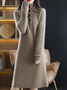 Plain Wool/Knitting Turtleneck Elegant Dress