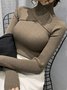 Turtleneck Elegant Long Sleeve Tight Sweater