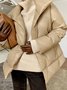 Plain Simple Stand Collar Fleece Coat