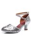 Glitter Horseshoe Heel Latin Dance Shoes