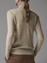 High Elasticity Plain Urban Regular Fit Long sleeve Sweater