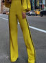 Urban Color Block Regular Fit Fashion Long Pants