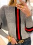 Long sleeve Casual Crew Neck Loose Sweater