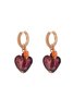 Ethnic Vintage Red Crystal Heart Pattern Earrings Boho Holiday Party Jewelry