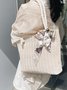 Casual Woven Tote Shoulder Bag