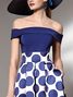 Elegant Polka Dots Cold Shoulder Dress & Party Dress