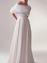 Plain Satin Regular Fit Elegant Dress