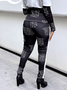 High Elasticity Urban Text Letters Tight Fashion Long Pants