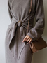 Plain Elegant Regular Fit Wool/Knitting Dress