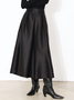 Elegant Satin Plain Skirt