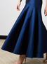 Plus Size Regular Fit Elegant Plain Skirt