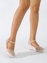 Women's Closed Toe Wedge Heel Espadrille Sandals