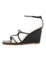 Cross Strap Ankle Strap Wedge Sandals