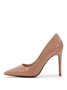 Apricot Patent Leather Pointed Toe Pumps