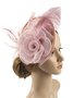 Flower Imitation Feather Mesh Party Hat Hair Clips