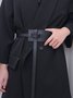 Urban Solid Faux Leather Fold-In Waist Belt
