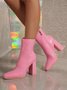 Women's Minimalist Chunky Heel Fashion Boots