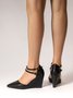 Women Minimalist Double Buckle Strap Wedge Heel Hollow Shoes