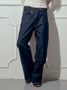 Urban Loose Heavyweight Denim Long Jeans Straight pants