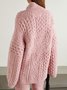 Long Sleeve Urban Loose Turtleneck Plain Sweater
