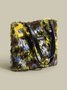 Art Multicolor Floral Furry Shoulder Tote Bag