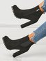 Women Minimalist Paneled Chunky Heel Fashion Boots